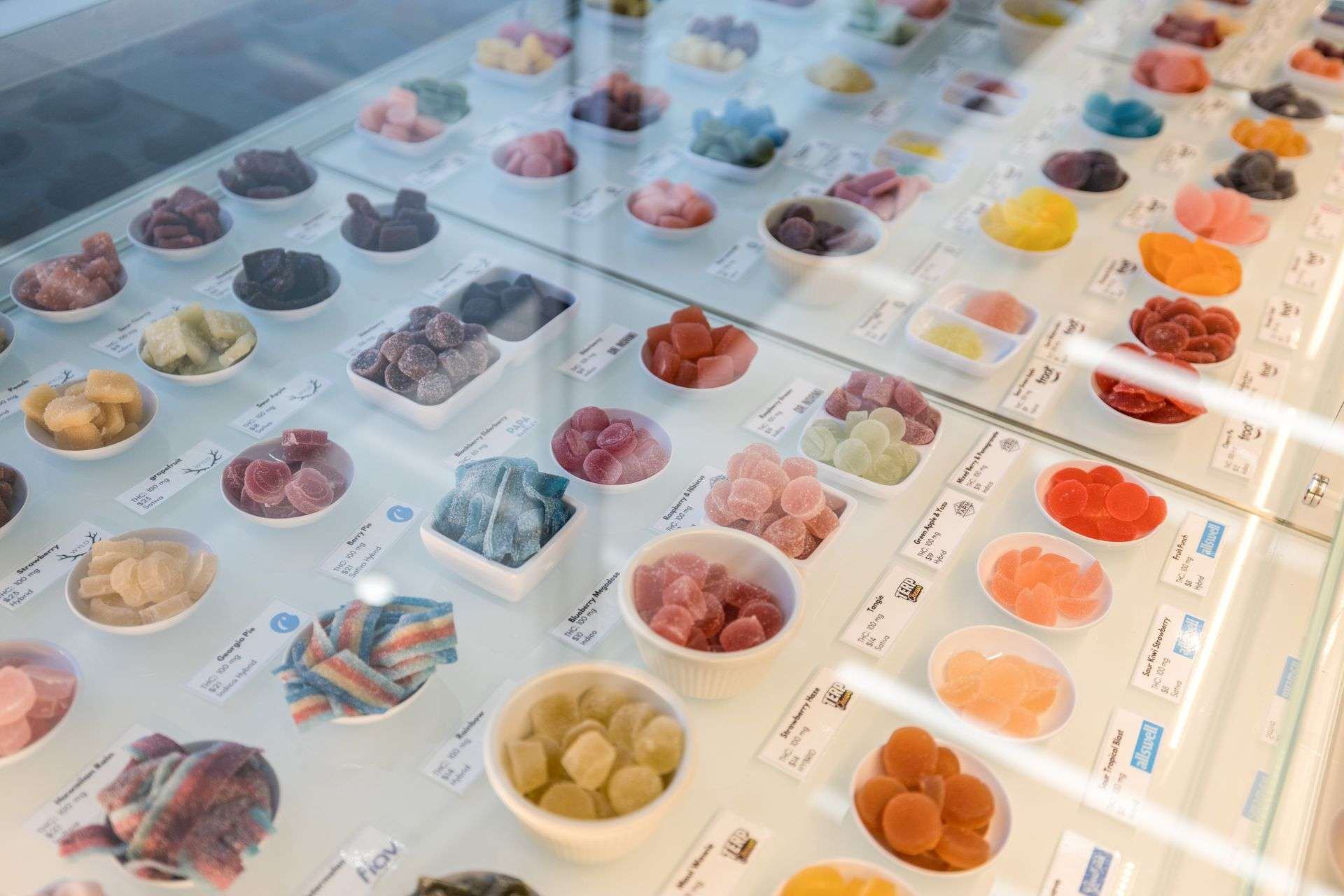 Edibles on display at Flor